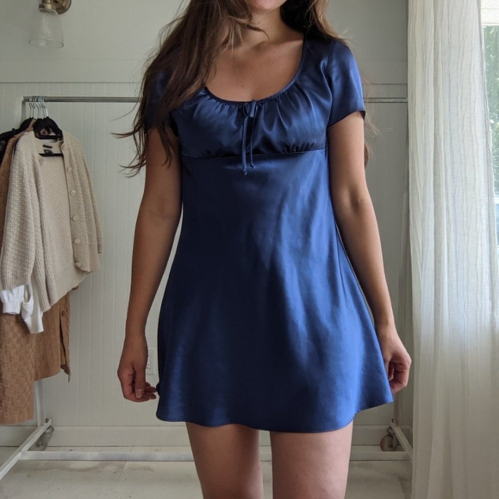 Jones New York Blue Mini Dress